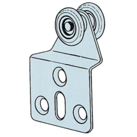 Lot de 4 chariots en nylon à 2 roues pour portes coulissantes – Roues de 15 mm – Charge maximale 10 kg – Fixation durable – Omge