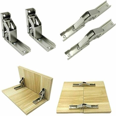 Lot de 4 Charnière 90 Degrés, Réglables 90 degrés charnière de porte armoire, charnière porte placard dissimulée, pour Portes Complètement en Applique et Rentrant de Meubles Armoires