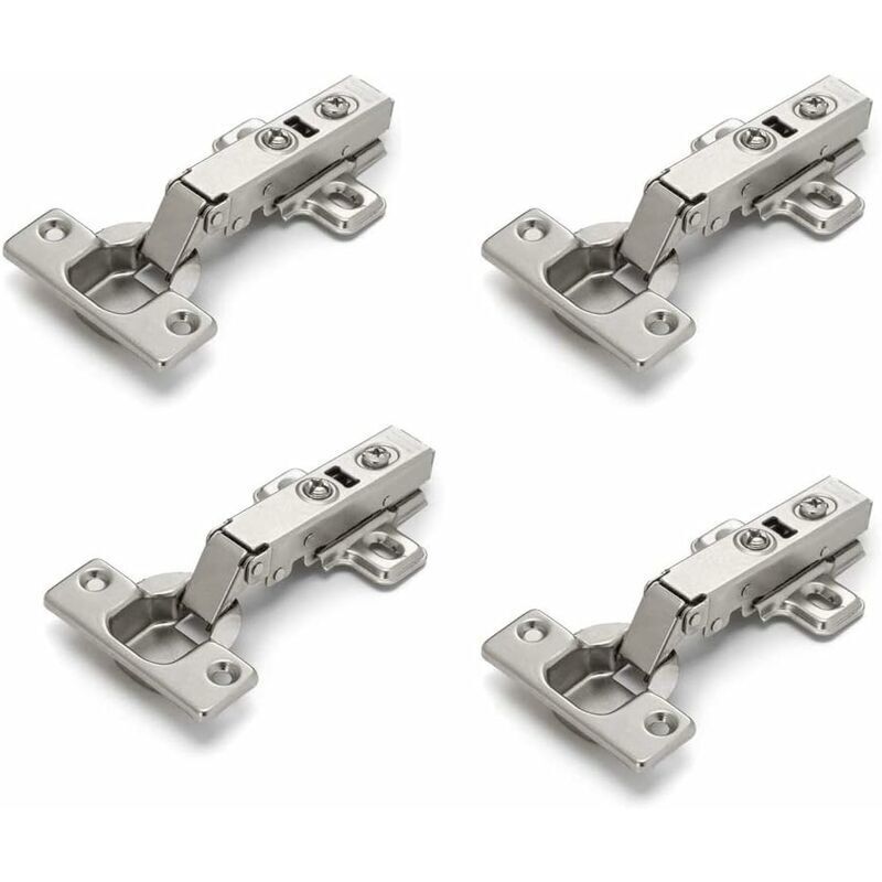 DEESSE SHOP - Lot de charnières de porte de placard, porte de meuble, angle plié, pas de fente nécessaire, facile à installer.