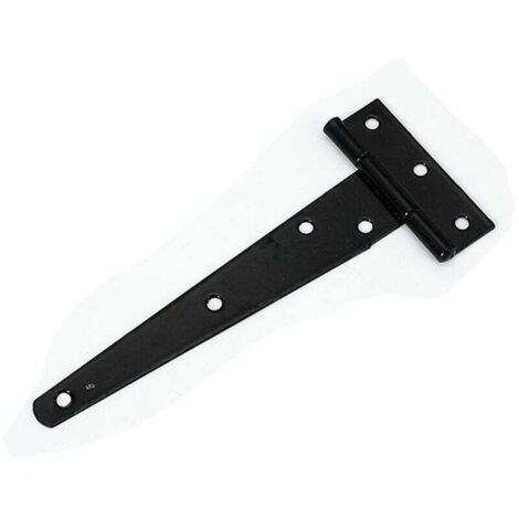 Lot de 4 charnières en T, charnières noires pour porte de grange, charnières plates en acier inoxydable pour portails, abris de jardin, placards - 75
