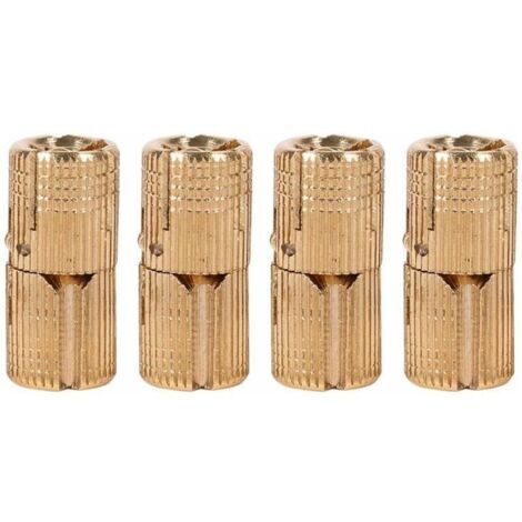 Lot de 4 charnières invisibles en cuivre pur 10 mm pour boîte à bijoux, boîte cadeau, plans de travail（10mm）