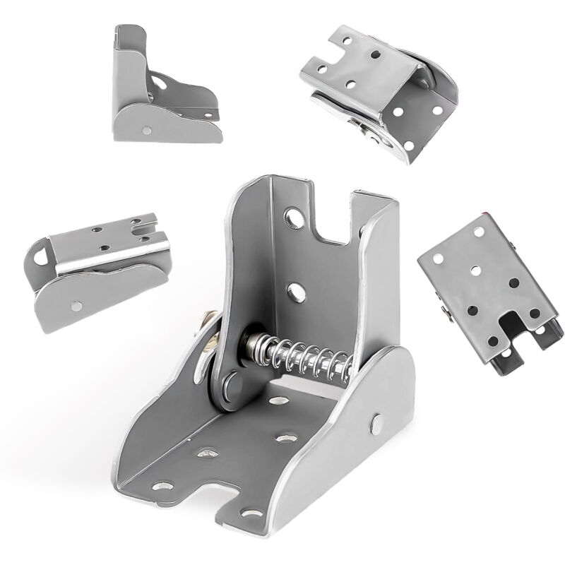 Lot de 4 charnières pliantes en acier pour table - Résistantes aux chocs - Charnières pliantes autobloquantes