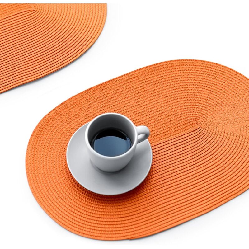 Lot de 4 chaussettes ovales orange individuelles en PP —