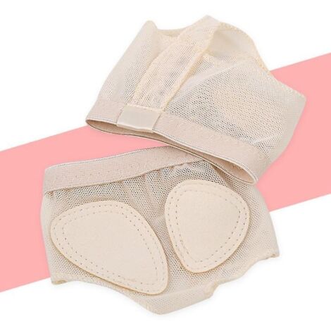 Lot de 4 chaussons de ballet couleur chair, chaussons de ballet pour l'avant-pied et le ventre, chaussures de danse de protection pour la gymnastique orientale (37-38)