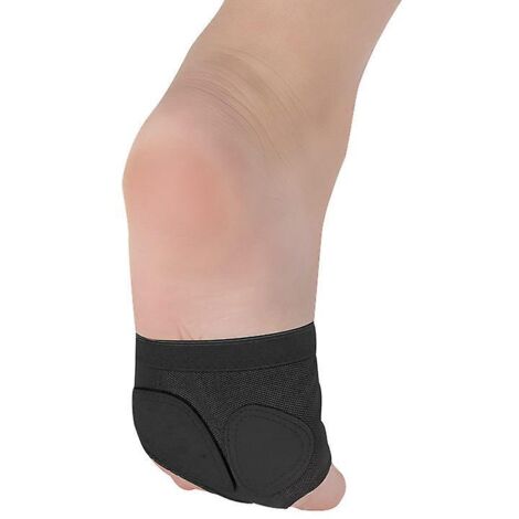 Lot de 4 chaussons de danse noirs pour la gymnastique orientale et le ballet - Chaussons de danse pour l'avant-pied - Chaussures de danse de protection couleur chair noire pour pointures 37-38