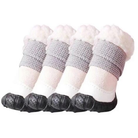 Lot de 4 chaussures pour chien, confortables et chaudes, idéales pour l'hiver - Baskets pour chien B--
