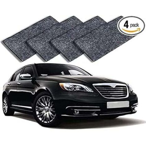 Lot de 4 chiffons à paillettes nano, anti-rayures, pour réparation des rayures de voiture, pour polissage de surface multi-usages, pour réparation des rayures de voiture