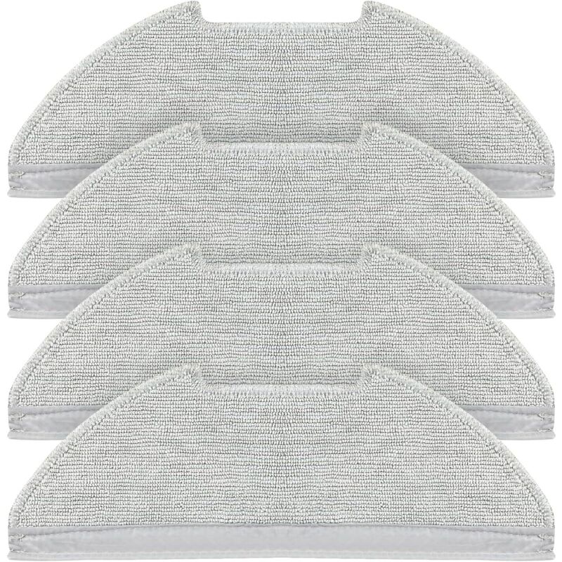 Lot de 4 Chiffons de Rechange pour Eureka E10s aspirateur Robot, lavables et réutilisables, Accessoires de Rechange