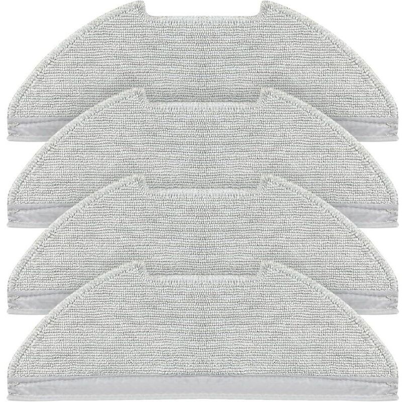 Lot de 4 Chiffons de Rechange pour Eureka E10s aspirateur Robot, lavables et réutilisables, Accessoires de Rechange