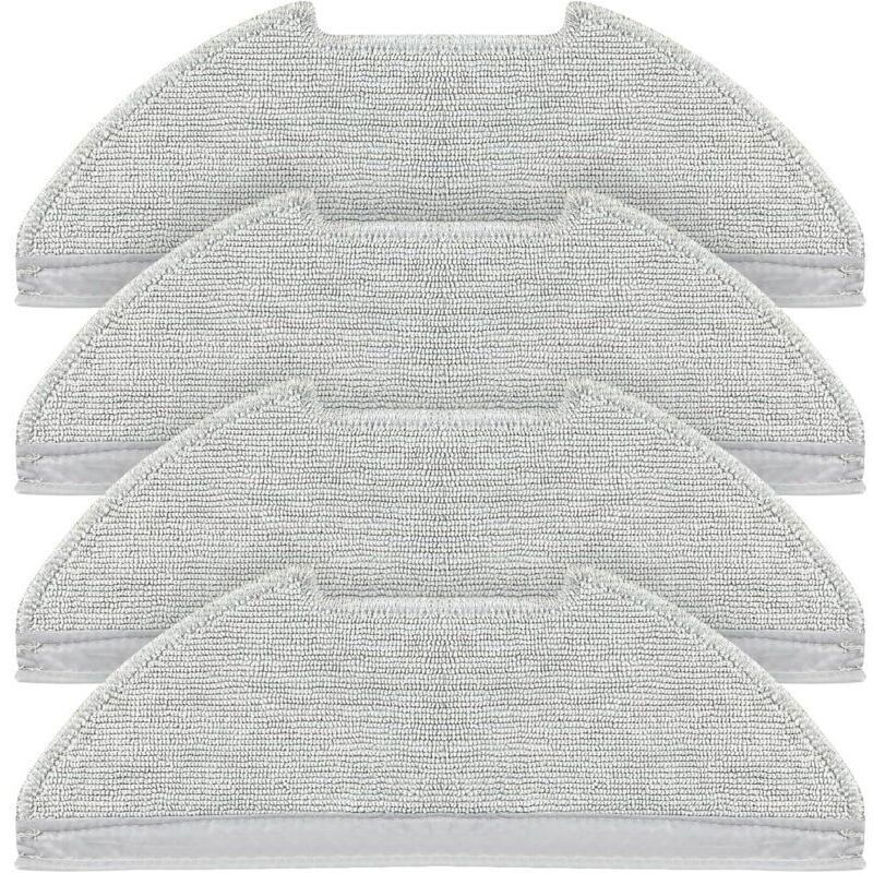 Lot de 4 Chiffons de Rechange pour Eureka E10s aspirateur Robot, lavables et réutilisables, Accessoires de Rechange