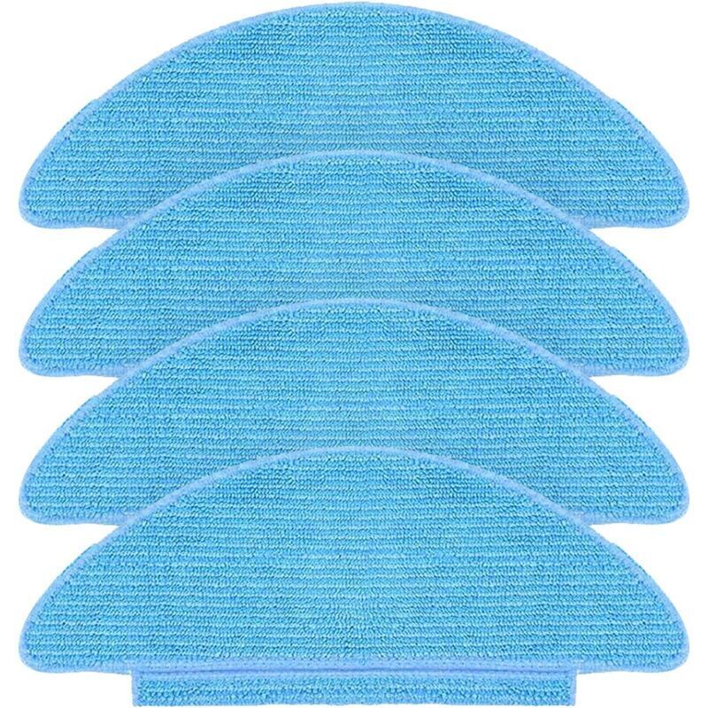Lot de 4 Chiffons de Rechange pour Lubluelu SL60D, pour Tikom L9000 / L8000, pour Laresar L6 Nex aspirateur Robot, Accessoires de