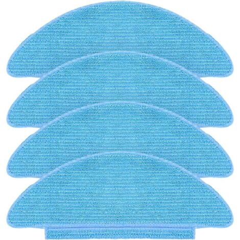 Lot de 4 Chiffons de Rechange pour Lubluelu SL60D, pour Tikom L9000 / L8000, pour Laresar L6 Nex aspirateur Robot, Accessoires de Remplacement de Tampon de vadrouille réutilisables lavables