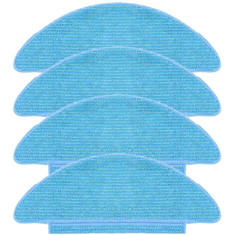 Lot de 4 chiffons de rechange réutilisables pour Tikom L9000, Lubluelu SL60D, LaResar L6 Nex, Honiture Q6 SE Accessoires d'aspirateur robot