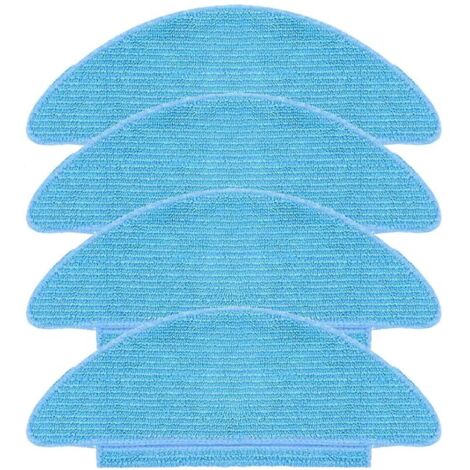 Lot de 4 chiffons de rechange réutilisables pour Tikom L9000, Lubluelu SL60D, LaResar L6 Nex, Honiture Q6 SE Accessoires d'aspirateur robot