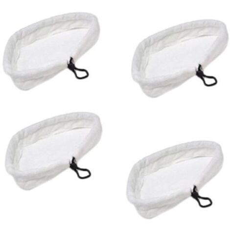 Lot de 4 Chiffons en Microfibre Pads de Nettoyage Vadrouilles Lavables pour Nettoyeur Vapeur Triangulaire pour Vapeur Balai H2O