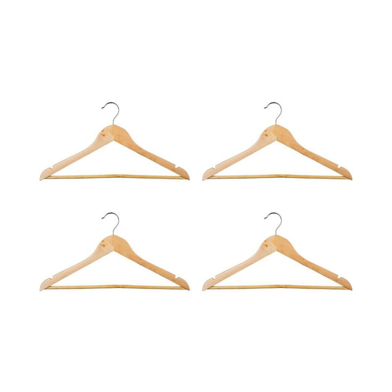 Five Simply Smart - Lot de 4 Cintres en Bois 'Leila' 45cm Naturel
