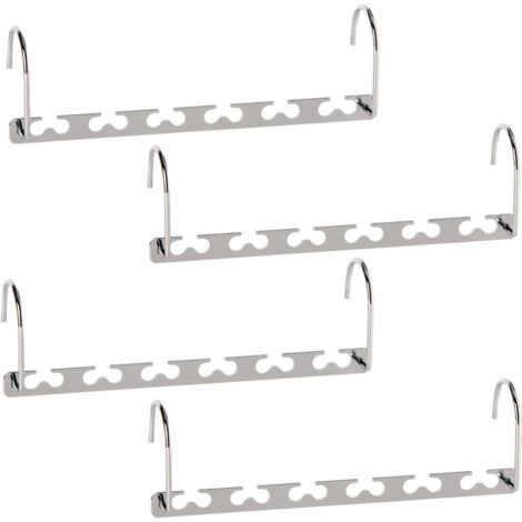 Lot de 4 cintres métalliques gain de place, cintres cascade magiques