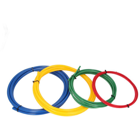 Lot de 4 cintreuses de tuyaux en cuivre AC 1/4 pouce, 3/8 pouce, 1/2 pouce, 5/8 pouce, 13 pieds de long, en plastique PE, outil de cintrage de tuyaux intégré