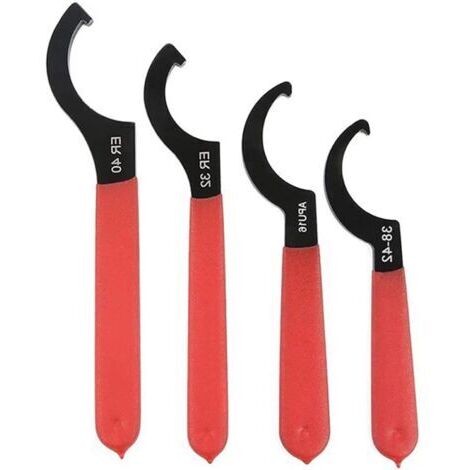 Lot de 4 clés à écrou incurvées en acier robuste pour réparation automobile et maison