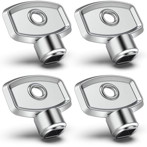 Lot de 4 clés de purge de radiateur 5 mm universelles pour tout chauffage