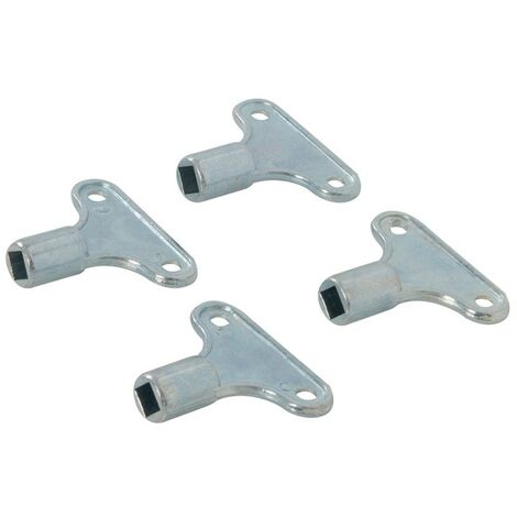 Lot de 4 clés de purge pour radiateur