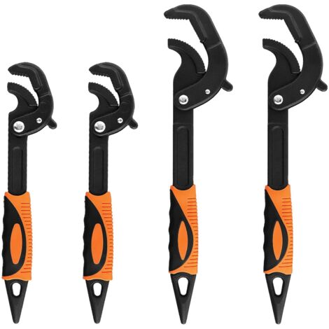 Lot de 4 clés universelles multifonctions, 14-30 mm, 30-60 mm, clé à molette auto-ajustable, réglable