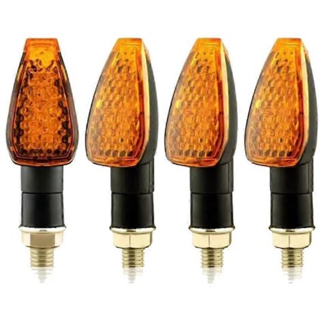 Lot de 4 clignotants pour moto 12V/24V avec 14 LED