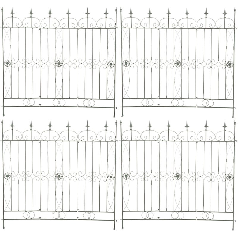 CLP - Ensemble de 4 clôtures de jardin giardino antique verde mangold