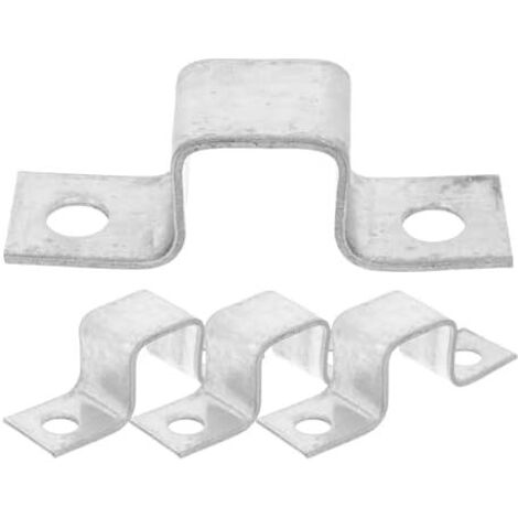 Lot de 4 Colliers Serrage Carrés Robustes en Acier pour Tubes U, Fixation Résistante Tuyaux Métalliques, Supports U Polyvalents Plomberie Intérieure -