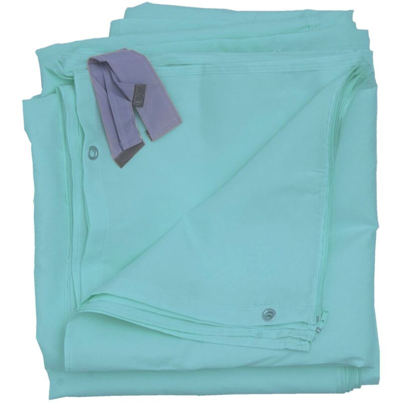 Lot de 4 côtés pour Pergola Cadiz, panneau latéral de remplacement 4x4m, polyester, turquoise