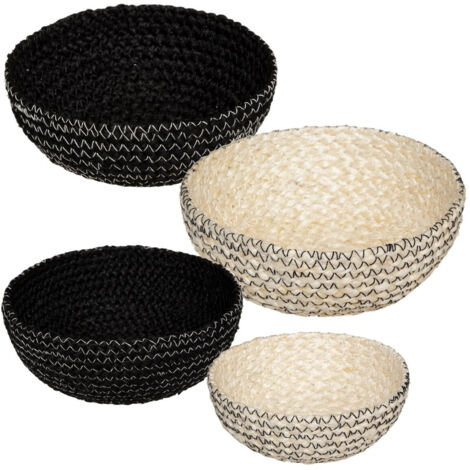 Lot de 4 Coupelles décoratives en Jute - Atmosphera