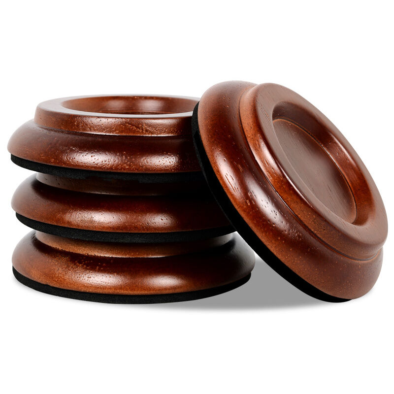 Shining House - Lot de 4 coupelles en bois dur - Tampons de protection pour pieds de meuble Bois 102.2cm