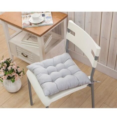 Lot de 4 Coussin de chaise épaissi carré - 40 x 40 CM grey