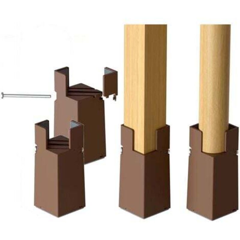 Gabrielle - Lot de 4 coussinets de pied de lit, rehausseurs de lit réglables 22-42 mm, rehausseurs de meubles 10 cm pour chaises, table, pieds de