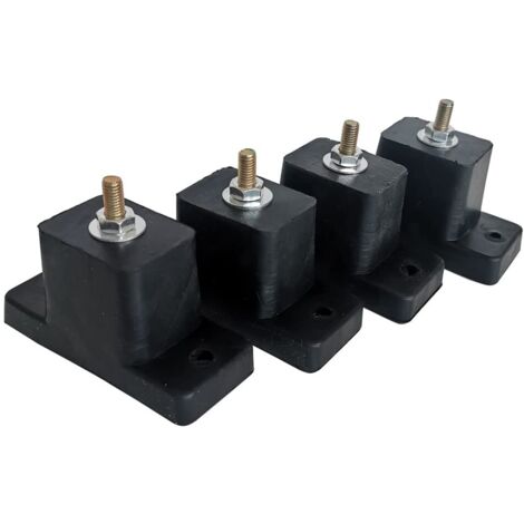 Lot de 4 coussinets en caoutchouc - Support d'amortisseur pour climatiseur - Mini split et CVC