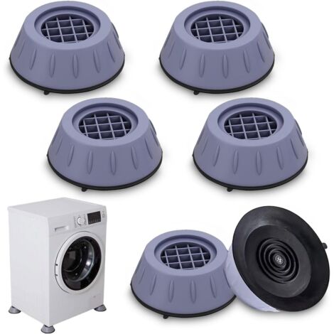Lot de 4 coussinets pour pieds de machine à laver - Universel - Anti-vibrations - En caoutchouc antidérapant - Pour machine à laver et sèche-linge