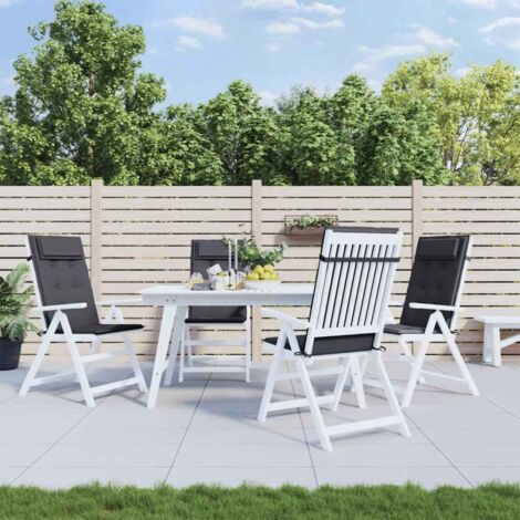 Lot de 4 Coussins de chaise à Dossier haut,Coussins de Chaise haut Dossier Siège Confortables anthracite -AD36071