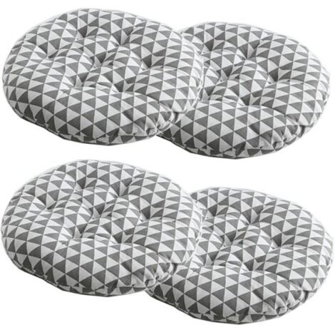 Lot de 4 coussins de chaise ronds Tatami - 40x40cm - Respirants et ergonomiques - Parfaits pour la maison et le bureau.