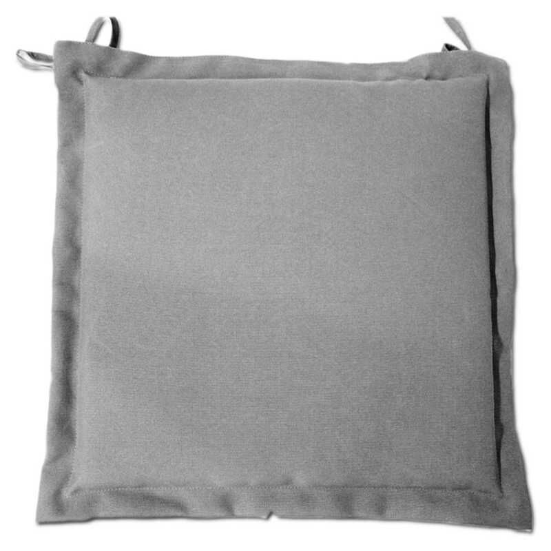 Lot de 4 coussins galette Garden - Chaise/fauteuil - 40 x 40 cm - Gris - Proloisirs