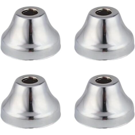 Lot de 4 couvercles de bride en acier inoxydable, 15 mm en forme de corne pour bras de douche, tuyau, décoration de robinet