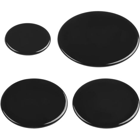 Lot de 4 couvercles de brûleur universels pour cuisinière à gaz 55 mm, 75 mm, 100 mm, capuchons de brûleur plats pour cuisinière à gaz intégrée, accessoires de table de cuisson