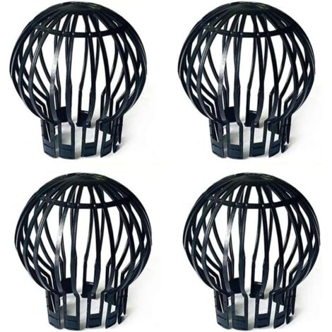 Lot de 4 couvercles de gouttière en plastique pour tuyau de descente