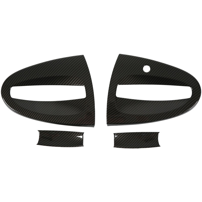 Lot de 4 couvercles de poignée de porte extérieure de voiture en fibre de carbone pour Smart Fortwo W451 2009-2015