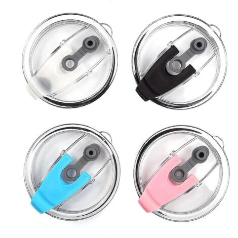 Lot de 4 couvercles de rechange pour gobelets de 590 ml (20 oz), compatibles avec Rambler (double trou).