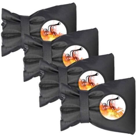 Lot de 4 couvercles de robinet d'extérieur - Résistant au gel - Imperméable - Résistant au froid - Épaississement - Sac résistant