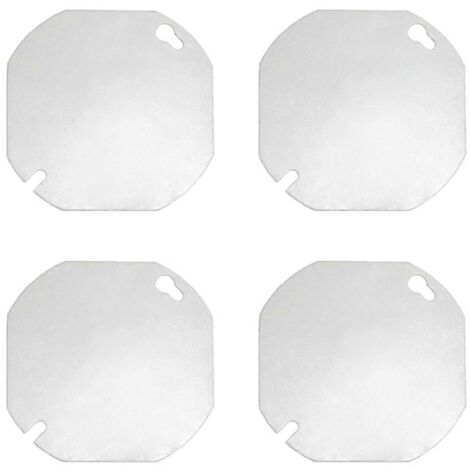 Lot de 4 couvercles octogonaux en acier galvanisé pour boîtes électriques