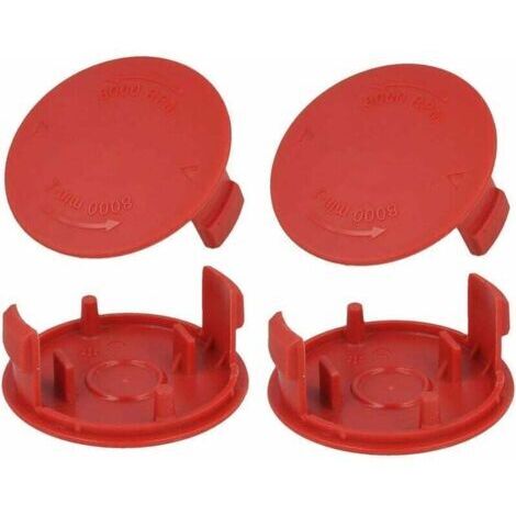 Lot de 4 couvre-bobines de fil pour débroussailleuse Bosch AFS 23-37 – Matériau ABS – Remplacement rapide sans outils – Protection de la ligne