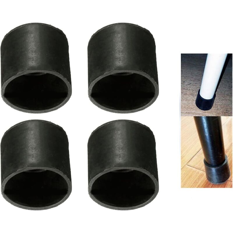 Lot de 4 couvre-pieds antidérapants en caoutchouc durable pour meubles et tables - Diamètre intérieur 50 mm