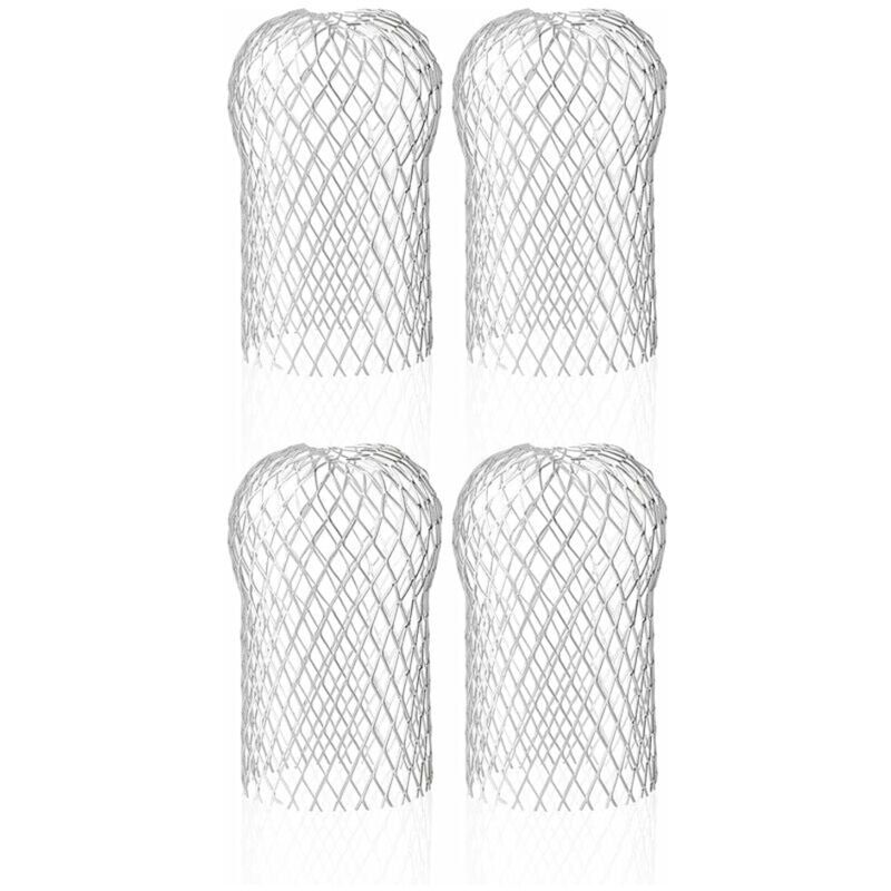 Lot de 4 Crapaudine de Gouttière en Aluminium, Filtres de Gouttière Flexible et Durable pour Maison Avant-toit Tuyau de Descente contre les Feuilles