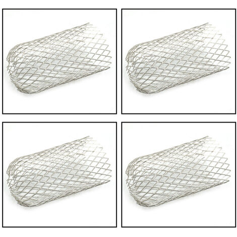 Lot de 4 Crapaudine de Gouttière en Aluminium, Filtres de Gouttière Flexible et Durable pour Maison Avant-toit Tuyau de Descente contre les Feuilles